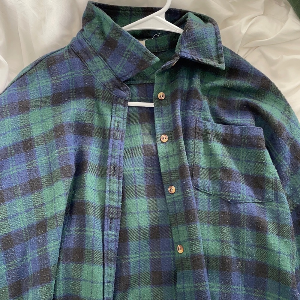 Green and Blue flannel